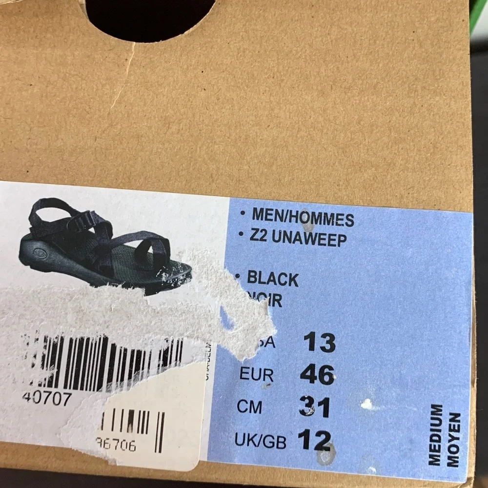 2014 Chaco Z/2 Adjustable Strap Men’s Classic Sandals Black 13 Med NWB